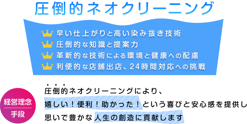 お客様の楽しい装いと清潔な身だしなみのお手伝いをいたします。